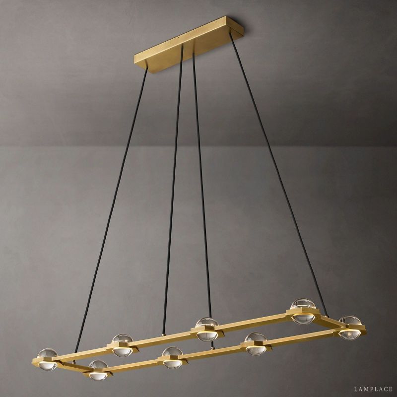 Eclatant Celestial Orbit Rectangular Chandelier 72"