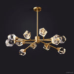 Angle Faceted Crystal Round Chandelier