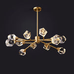 Angle Faceted Crystal Oval Chandelier