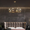 Angle Faceted Crystal Ring Chandelier