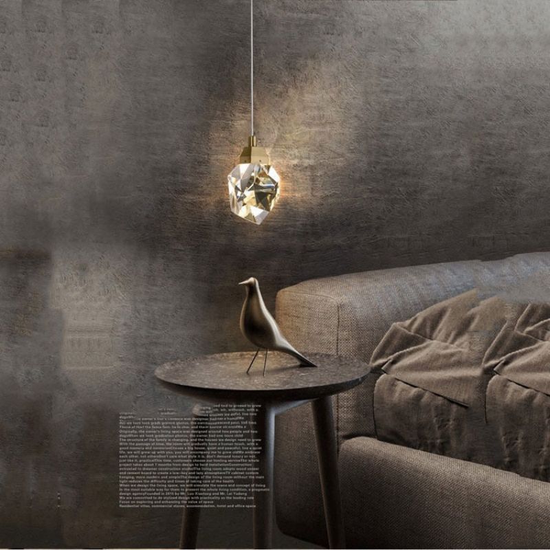 Angle Faceted Crystal Pendant Light