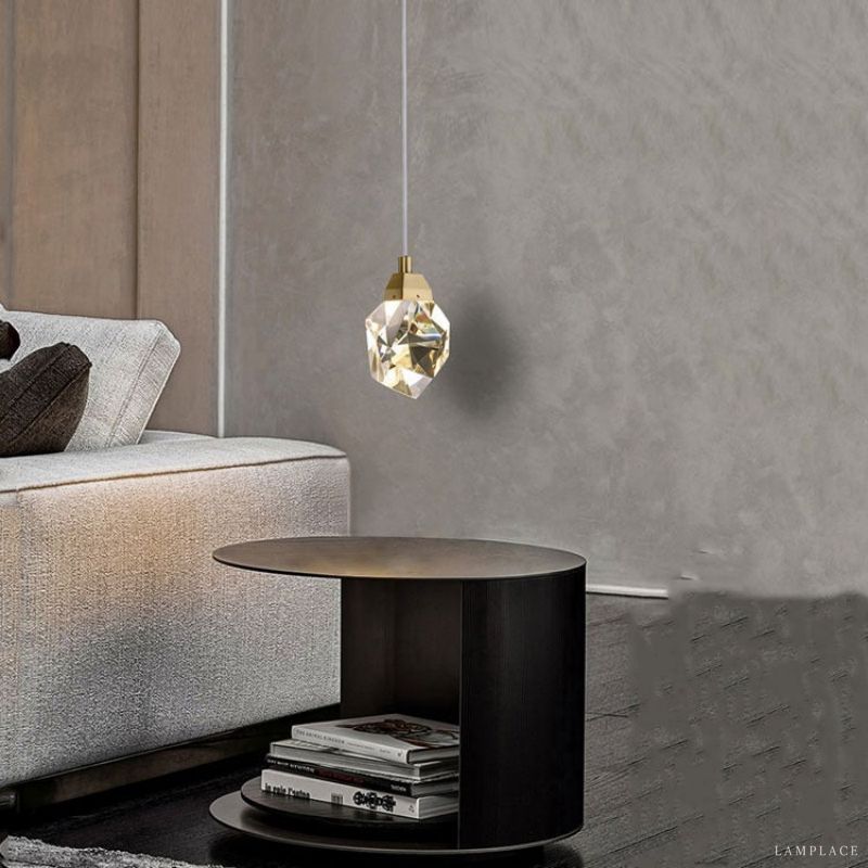 Angle Faceted Crystal Pendant Light