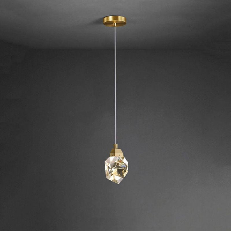 Angle Faceted Crystal Pendant Light