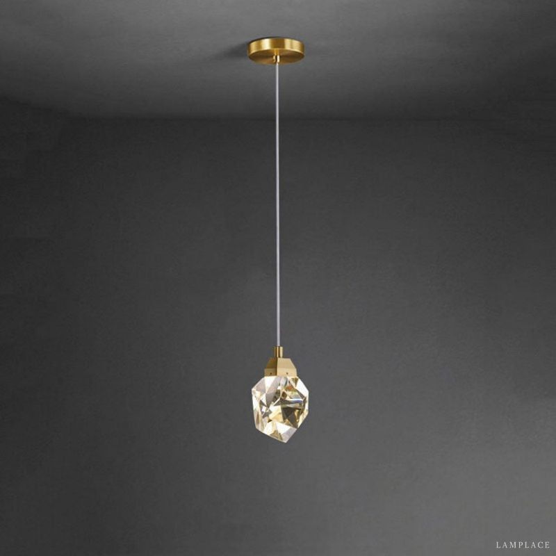 Angle Faceted Crystal Pendant Light