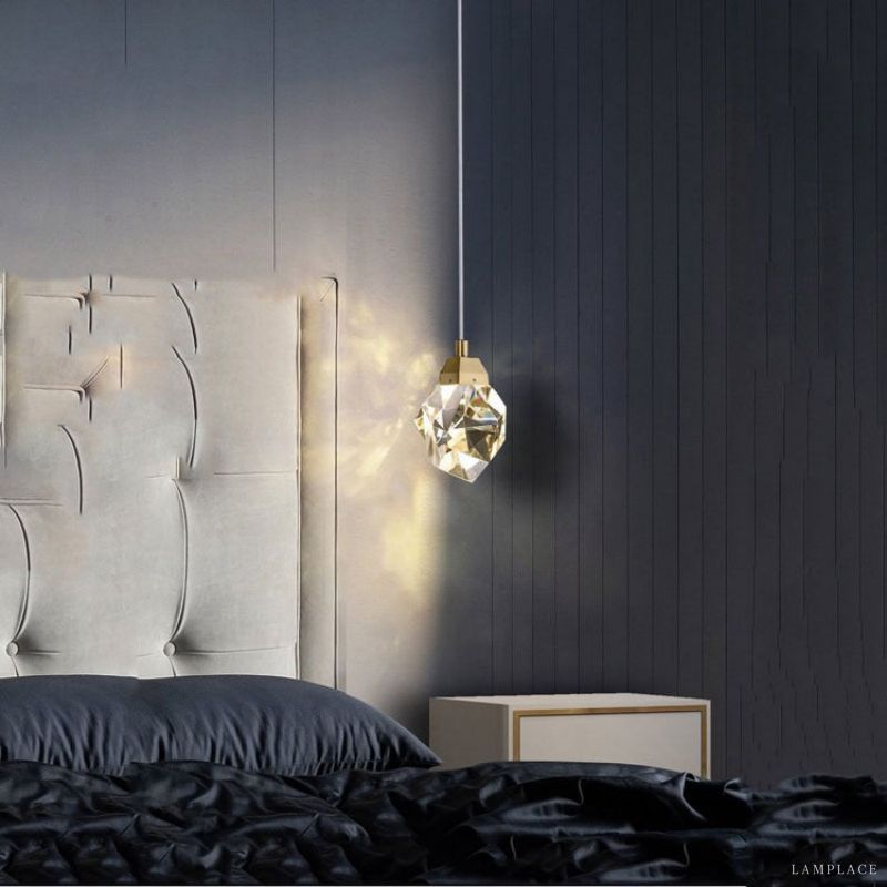 Angle Faceted Crystal Pendant Light