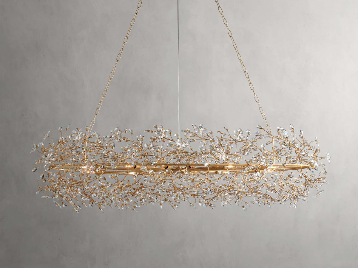 Fiore Sculpted Petals Oval Chandelier