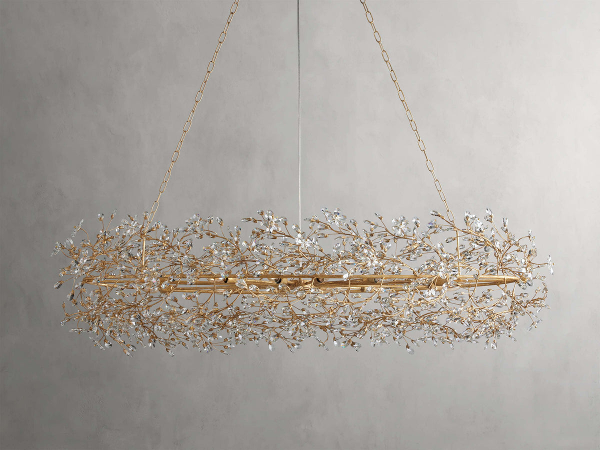 Fiore Sculpted Petals Oval Chandelier