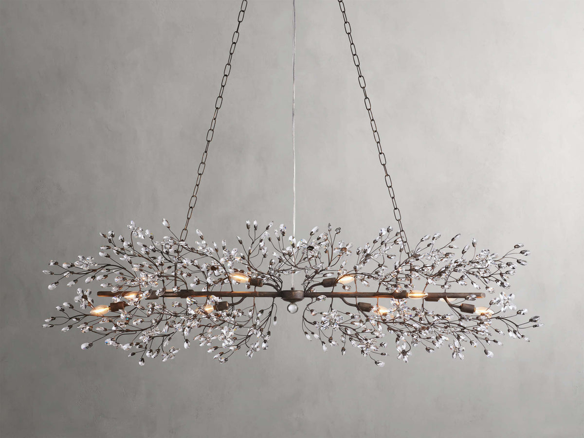 Fiore Sculpted Petals Linear Chandelier
