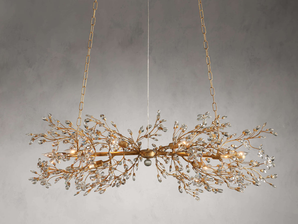 Fiore Sculpted Petals Linear Chandelier
