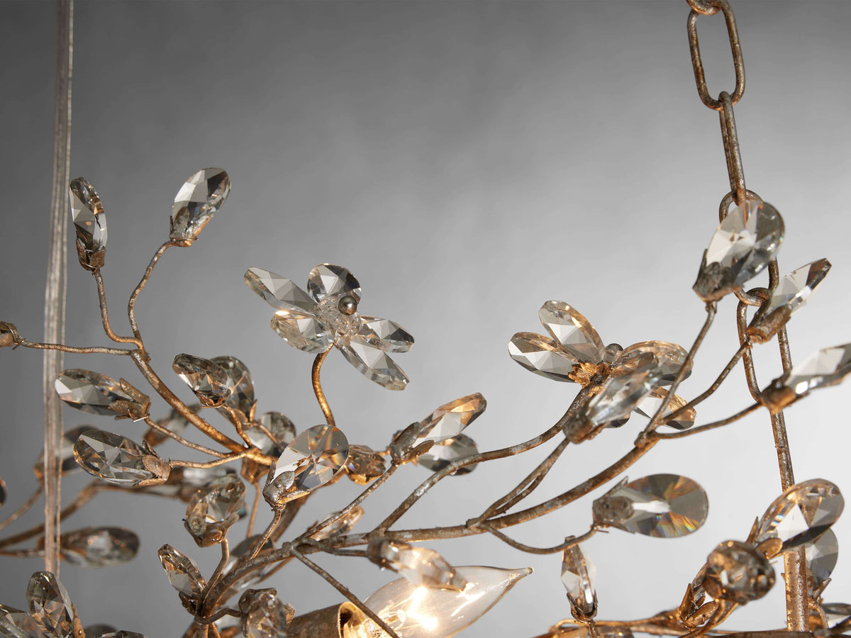 Fiore Sculpted Petals Linear Chandelier