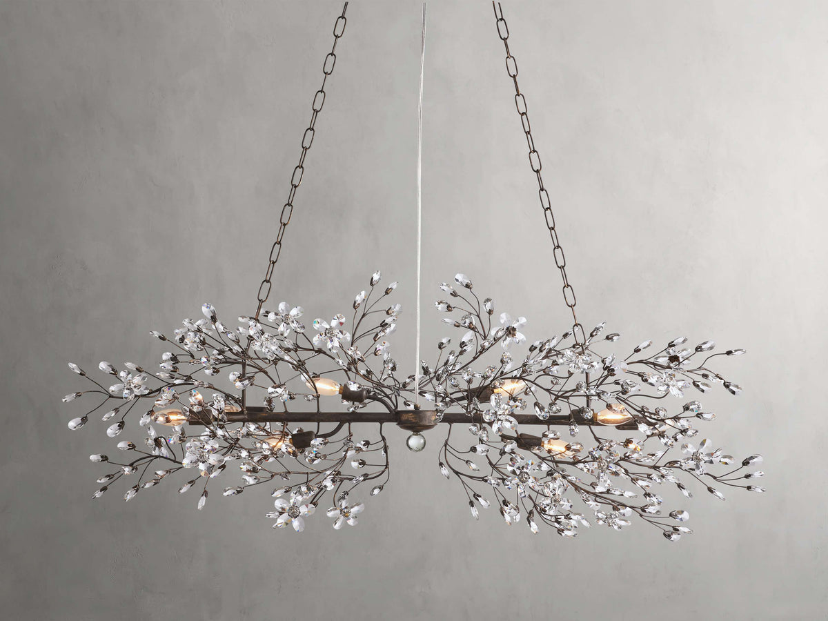 Fiore Sculpted Petals Linear Chandelier