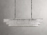 Ghiaccio Textured Glass Oval Chandelier