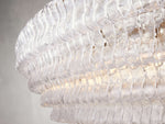 Ghiaccio Textured Glass Oval Chandelier