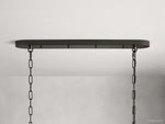 Ghiaccio Textured Glass Oval Chandelier