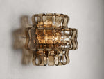Ghiaccio Textured Glass Wall Sconces