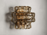 Ghiaccio Textured Glass Wall Sconce