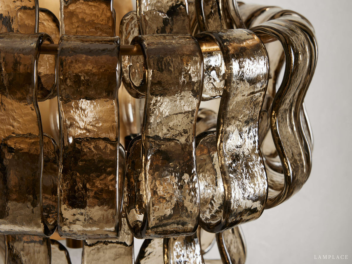 Ghiaccio Textured Glass Wall Sconce