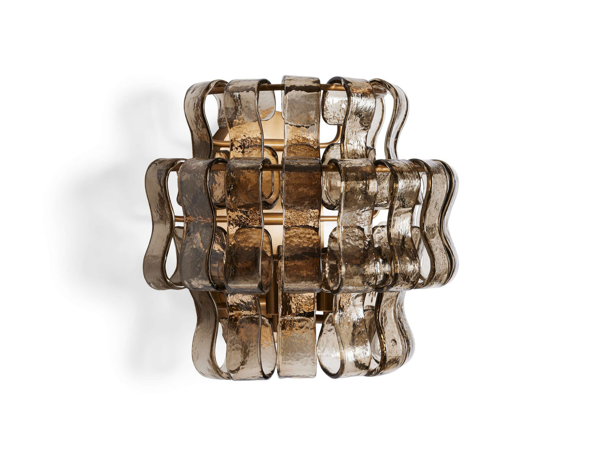 Ghiaccio Textured Glass Wall Sconce