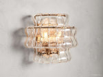 Ghiaccio Textured Glass Wall Sconce