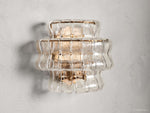 Ghiaccio Textured Glass Wall Sconce