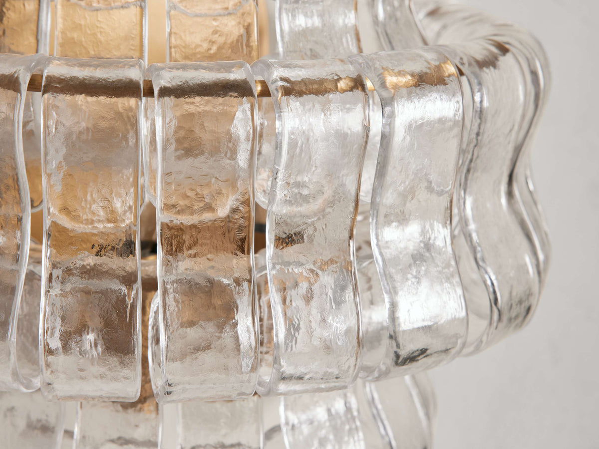 Ghiaccio Textured Glass Wall Sconces