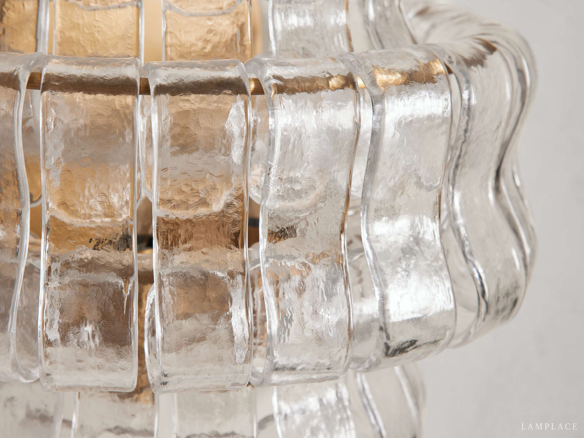 Ghiaccio Textured Glass Wall Sconce