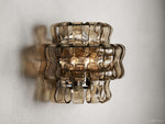 Ghiaccio Textured Glass Wall Sconce
