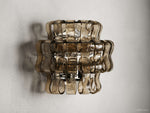 Ghiaccio Textured Glass Wall Sconce