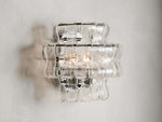 Ghiaccio Textured Glass Wall Sconces