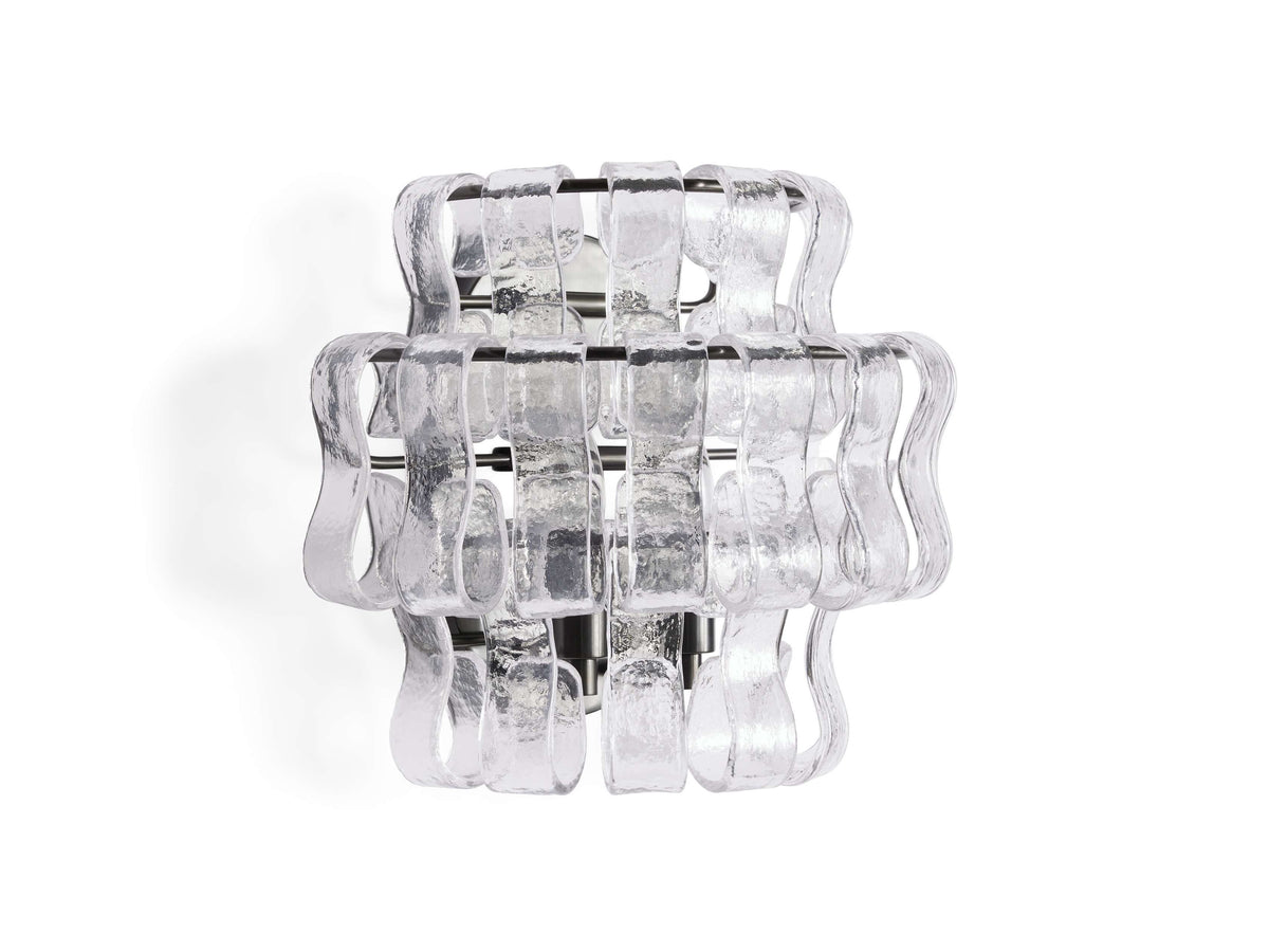 Ghiaccio Textured Glass Wall Sconce