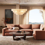 Ghiaccio Handcrafted Glass Round Chandelier