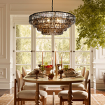 Ghiaccio Rippled Glass Round Chandelier