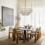 Ghiaccio Rippled Glass Round Chandelier