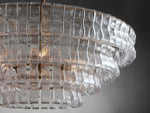 Ghiaccio Textured Glass Round Chandelier