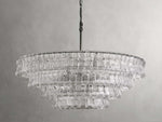 Ghiaccio Textured Glass Round Chandelier
