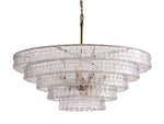 Ghiaccio Textured Glass Round Chandelier