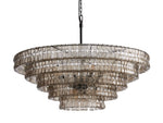 Ghiaccio Textured Glass Round Chandelier