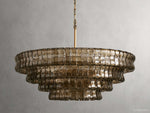 Ghiaccio Rippled Glass Round Chandelier