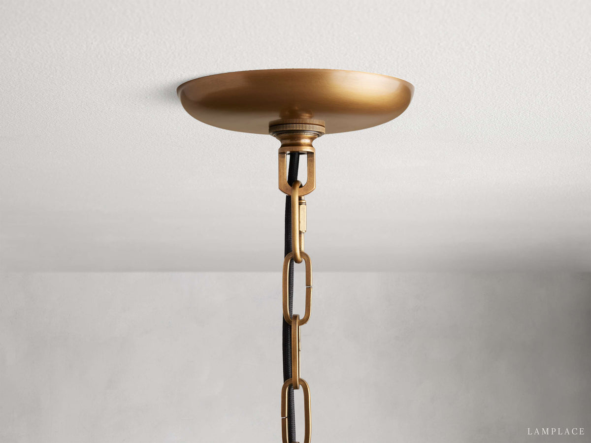 Ghiaccio Rippled Glass Round Chandelier