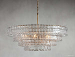 Ghiaccio Rippled Glass Round Chandelier