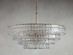 Ghiaccio Rippled Glass Round Chandelier