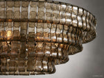 Ghiaccio Rippled Glass Round Chandelier