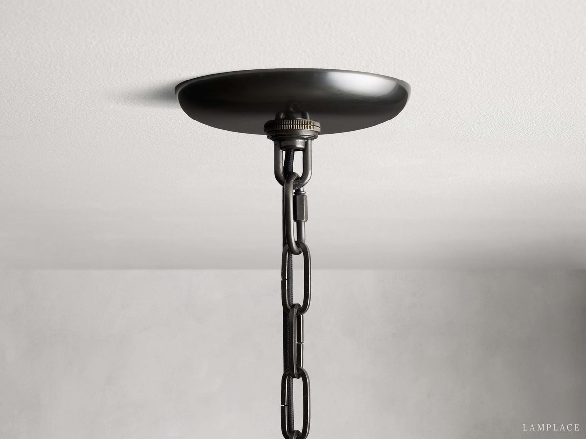 Ghiaccio Rippled Glass Round Chandelier
