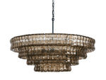 Ghiaccio Handcrafted Glass Round Chandelier