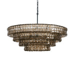 Ghiaccio Rippled Glass Round Chandelier