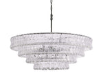 Ghiaccio Rippled Glass Round Chandelier