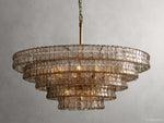 Ghiaccio Rippled Glass Round Chandelier
