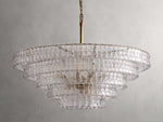 Ghiaccio Handcrafted Glass Round Chandelier