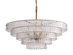 Ghiaccio Rippled Glass Round Chandelier