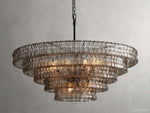 Ghiaccio Rippled Glass Round Chandelier